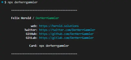 Preview for npm - derherrgammler